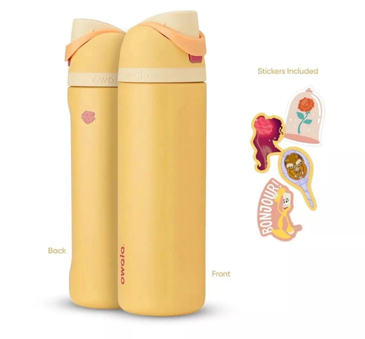 Owala Belle Beauty and the Beast Disney Princess 24 oz FreeSip Water Bottle